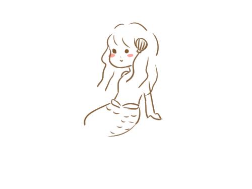 幼儿亲子卡通美人鱼简笔画